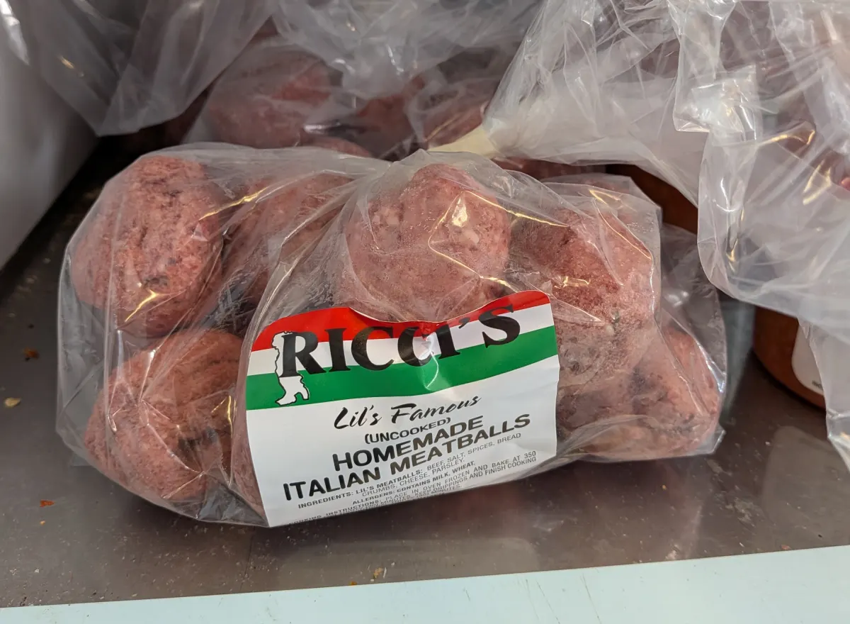 Lil's homemade Italian meatballs, packaged