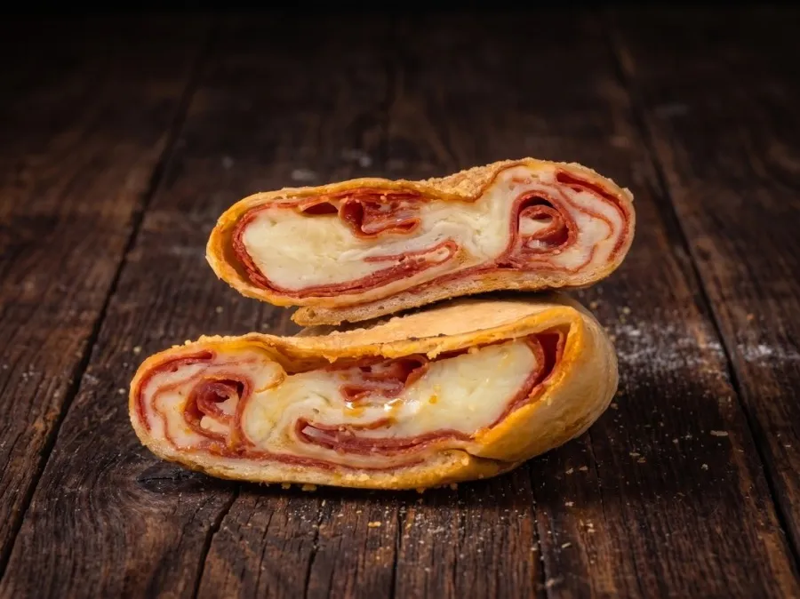 Ricci's hand-rolled pepperoni roll, baked fresh